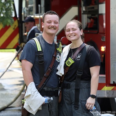 Moorestown FF Tommy Constantine & sister, Jessica Constantine