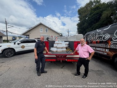 Prime 94 Donates Water to Fairfield Fire Department