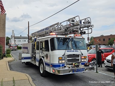 Quint 34 of the Fountain Hill Fire Department