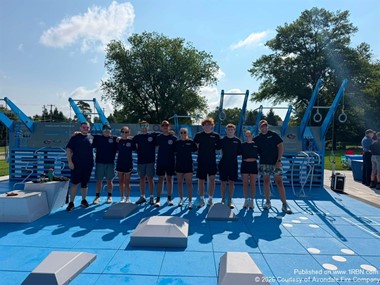 Avondale Firefighters Join Penn Township Fitness Park Opening