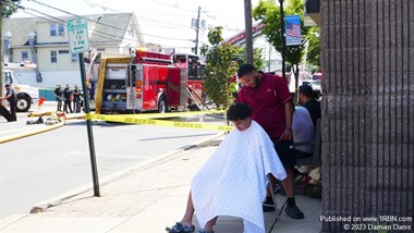 Elmwood Park hair cut while companies overhaul from fire.