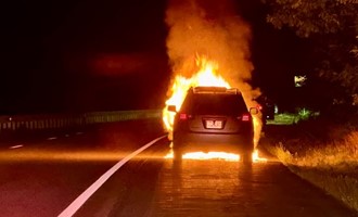 Firefighters Controlled Fully Involved Vehicle Fire