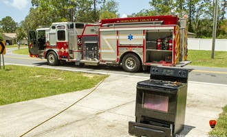 Stove fire in dwelling