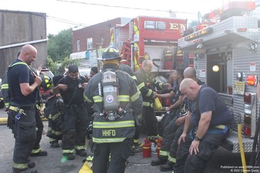 Lodi and Hasbrouck Heights firefighters take break