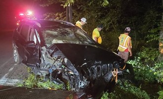 North Mountain Fire Company Responds to Route 487 Rollover