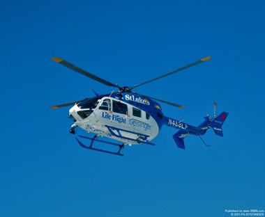 Geisinger Life Flight 6 landing at a scene call