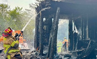 Fire Erupts During Demolition Work at Sanford Residence