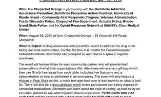 Chepachet Hosts Drug Awareness and Prevention Event