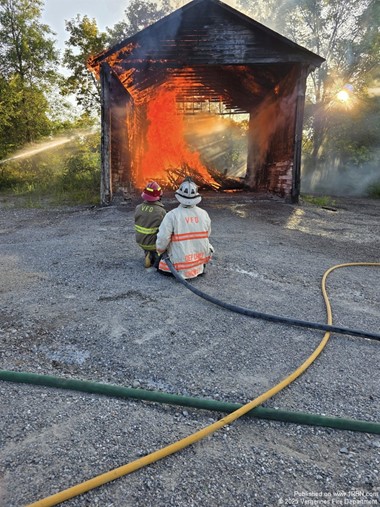 Vergennes Firefighters Conduct Live Fire Training at Old Salt Shed