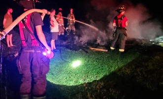 Richmond-Carolina Firefighters Extinguished Outside Fire