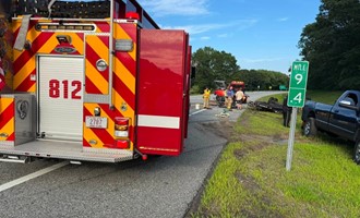 Charlestown-Richmond Crews Managed Route 1 Crash
