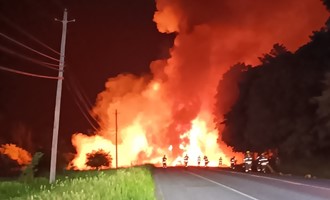 Major Tractor-Trailer Fire on Route 7 in Ferrisburgh