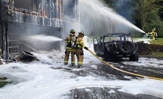 Southbury Arrives At Large House Fire With Heavy Fire Showing