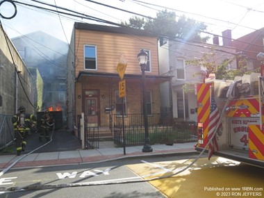 North Hudson Engine Co. 4 responds to rubbish burning