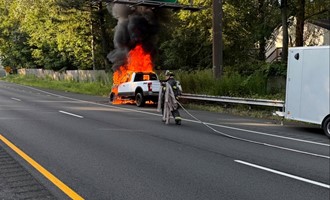 Vehicle Fire on Route 208 South Quickly Contained by Wyckoff Crews
