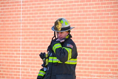 Brookhaven and Center Moriches Chiefs On Scene of School fire in Mastic