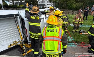 Rollover Mayday on Bridgeport Avenue: Shelton Crews Smash Through Roof for Rapid 12-Minute Rescue in Fairfield County