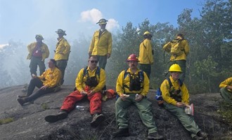 Rattlesnake Mountain Wildfire Response: Campton-Thornton Crews Assist Rumney Fire on Steep Terrain