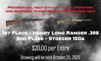 Orwell Volunteer Fire Department Announces Raffle Drawing October 25