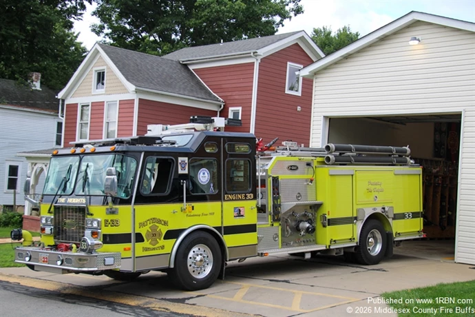 Patterson Heights Engine 33. 2000 E-One Cyclone 1750/500 Ex Avenel Fire Company in New Jersey.