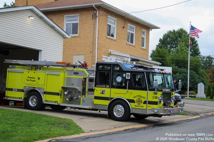 Patterson Heights Engine 33. 2000 E-One Cyclone 1750/500 Ex Avenel Fire Company in New Jersey.
