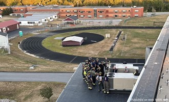 Cumberland firefighters train on rooftop unit fires at high school