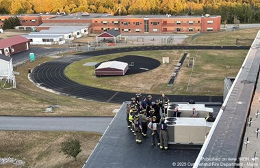 Cumberland firefighters train on rooftop unit fires at high school