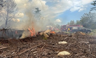 Brush fire in Amherst contained with help from mutual aid crews