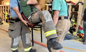 Nobleboro, Bremen firefighters train on rescue carries and drags