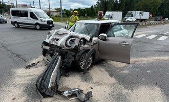 Route 5 Gridlock: Two Vehicles Collide at Pleasant Valley Intersection, Sending Two to Hospital