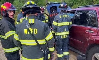 Paris firefighters hold joint extrication training