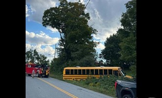Detour on Howe Hill: Crews Respond to School Bus Crash, No Students Involved