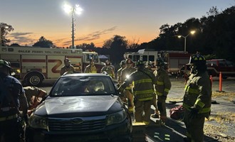 Gales Ferry Firefighters Conducted Night Extrication Training