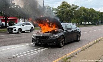 Fire Crews Responded to Burning Vehicle on Dorset Street