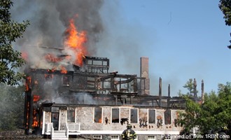 North Berwick Firefighters Battle Fire