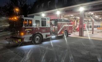 Brookfield firefighters respond to storm debris and power line issue