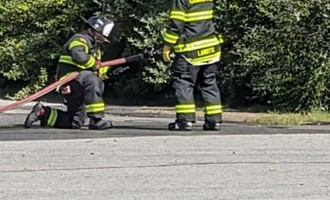 Charlton firefighters train probationary member ahead of academy