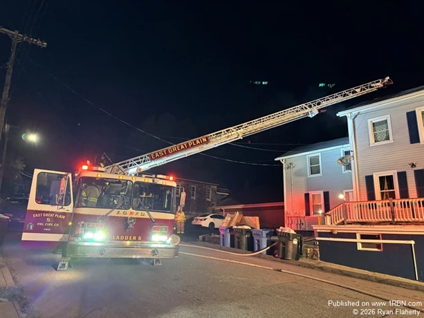 East Great Plain Ladder 5 set up in the rear.