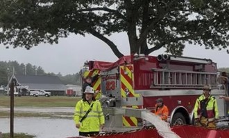 Firefighters take part in tanker drill at Rhode Island fairgrounds