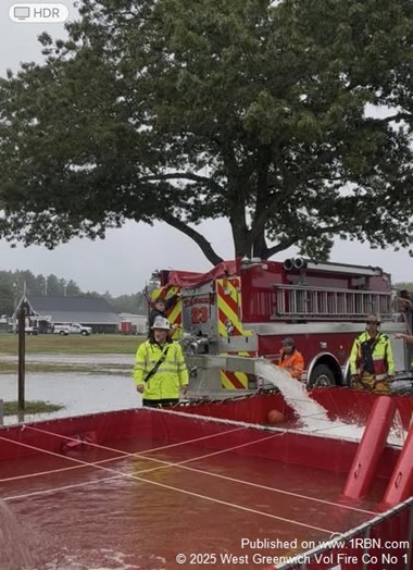 Firefighters take part in tanker drill at Rhode Island fairgrounds