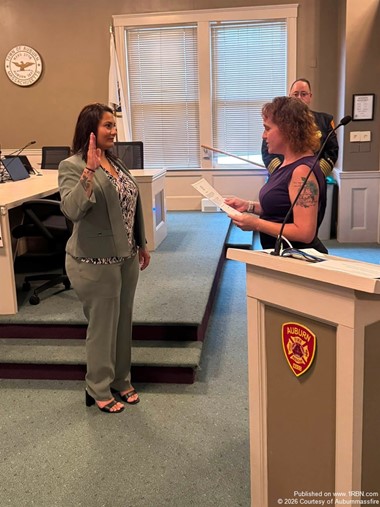 Tiffany Martinez Sworn In as Auburn Firefighter/Paramedic