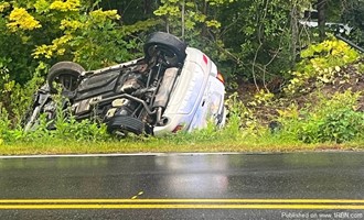 Antrim Crews Respond to Evening Rollover Crash