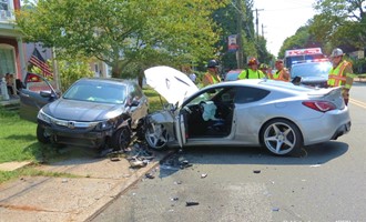 Two-Car Accident With Injuries on Main St. in East Greenville