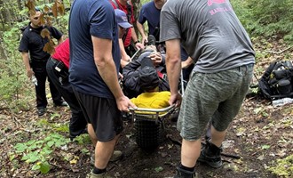 Holderness Fire Leads Brooks Fisher Trail Rescue