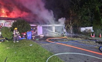 Midnight Firefight: South Plainfield and Area Crews Battle 2-Alarm Garage and Roof Fire