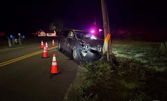 Early Morning Single-Car Crash Knocks Down Live Power Lines in Milmay Station Area