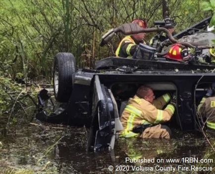 volusia county entrapment accident rescue motor vehicle working fire