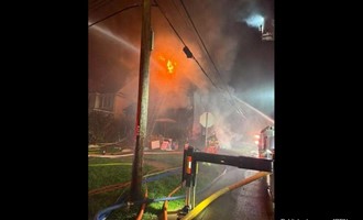 Flames Venting from First Floor: Dunkirk Fire Department Leads Multi-Agency Response on Canary Street Corner