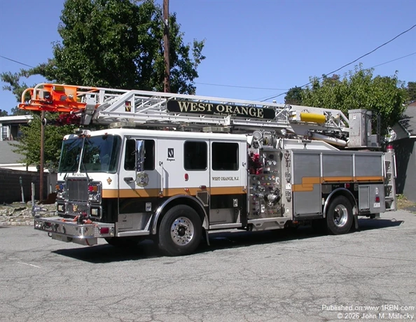 West Orange RL-2 is this 2006 Seagrave 1500/500/75 foot Mean Stick with 2.2 kw portable generator. It formerly served in Deptford Township.