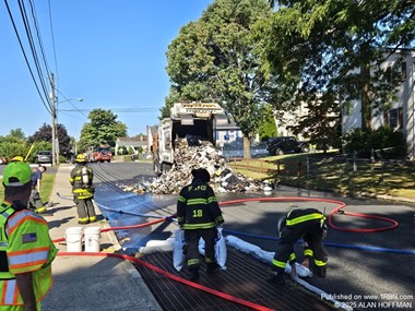 Trash Truck Fire In Salisbury Township